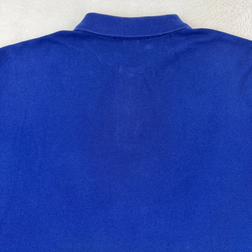 Polo Ralph Lauren Polo Shirt Mens L Blue Lime Green Pony Short Slv Pique Cotton